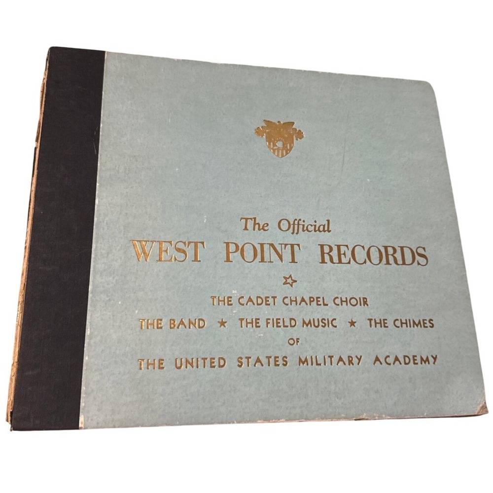 Vintage Official West Point Records Series I USMA Cadet Chapel Choir Band 78 RPM
